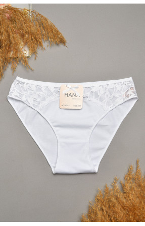 Трусы женские белого цвета с гипюровыми вставками 35212 207843C Трусы женские белого цвета с гипюровыми вставками 35212 207843C