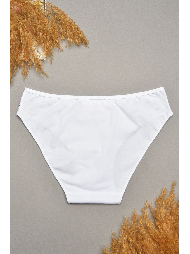 Трусы женские белого цвета с гипюровыми вставками 35212 207843C
