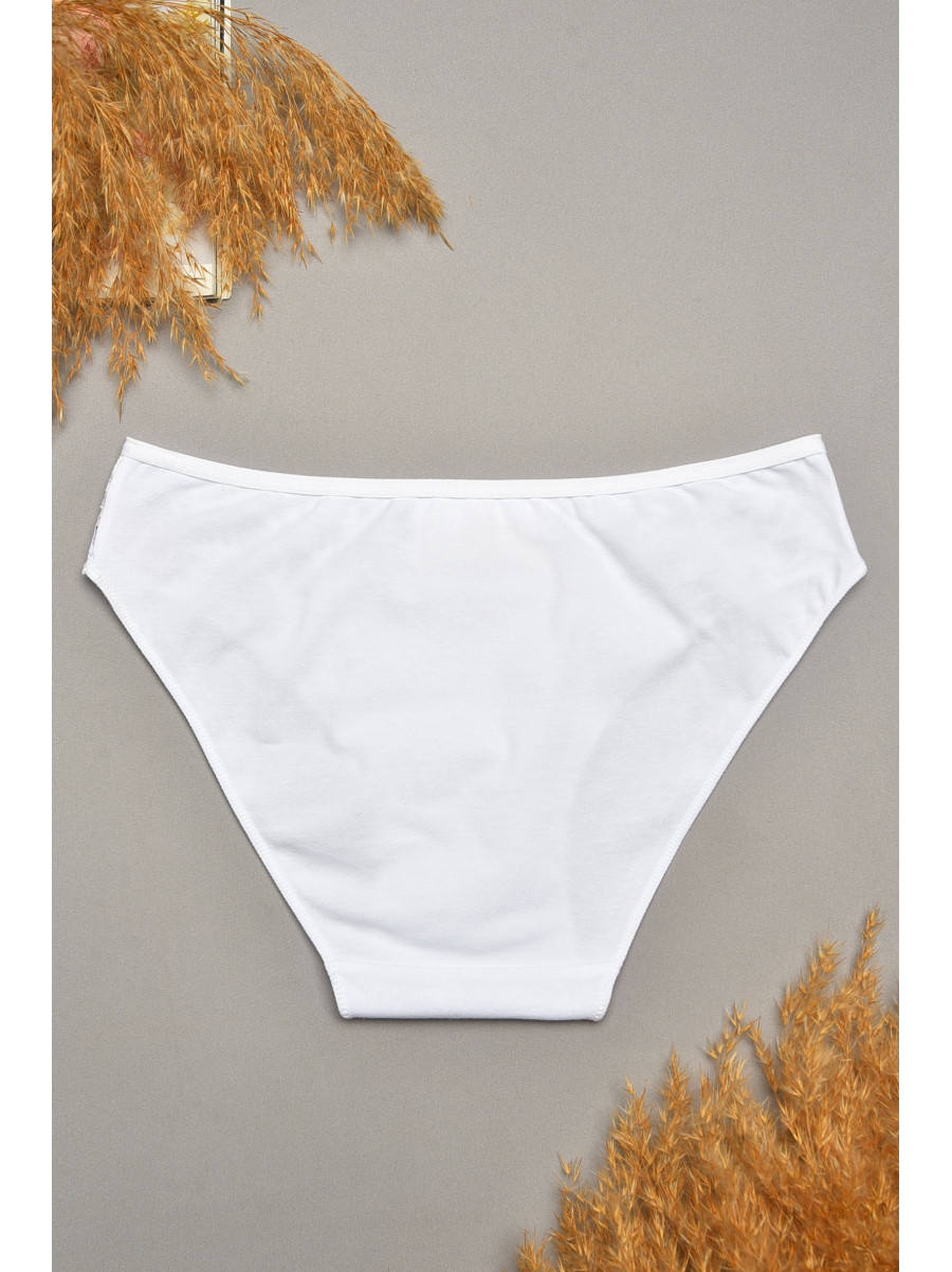 Трусы женские белого цвета с гипюровыми вставками 35212 207843C