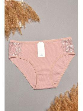 Труси жіночі однотонні пудрового кольору 5965 207844C Труси жіночі однотонні пудрового кольору 5965 207844C