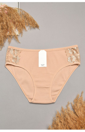 Труси жіночі однотонні бежевого кольору 5965 207849C Труси жіночі однотонні бежевого кольору 5965 207849C