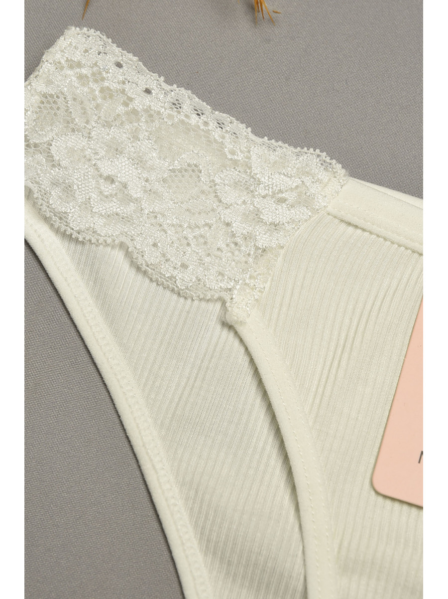 Труси жіночі білого кольору з гіпюровими вставками 40739-1 207851C Труси жіночі білого кольору з гіпюровими вставками 40739-1 207851C