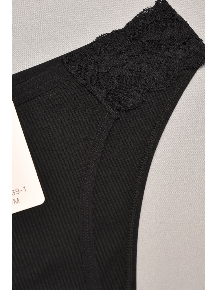 Труси жіночі чорного кольору з гіпюровими вставками 40739-1 207852C Труси жіночі чорного кольору з гіпюровими вставками 40739-1 207852C
