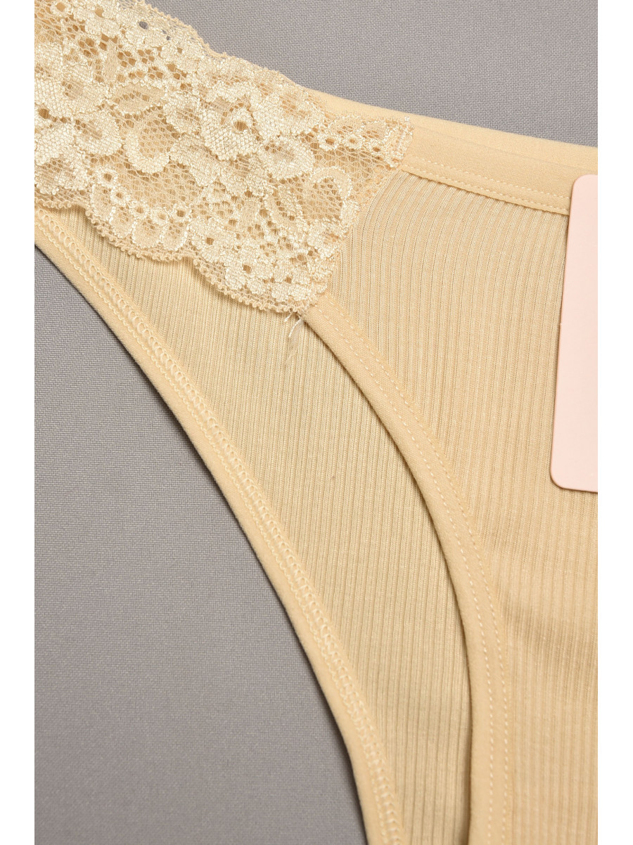 Труси жіночі бежевого кольору з гіпюровими вставками 40739-1 207853C Труси жіночі бежевого кольору з гіпюровими вставками 40739-1 207853C