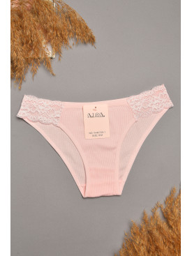Труси жіночі світло-рожевого кольору з гіпюровими вставками 40739-1 207856C