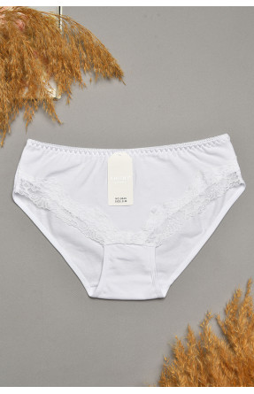 Труси жіночі білого кольору з гіпюровими вставками 8849 207857C Труси жіночі білого кольору з гіпюровими вставками 8849 207857C