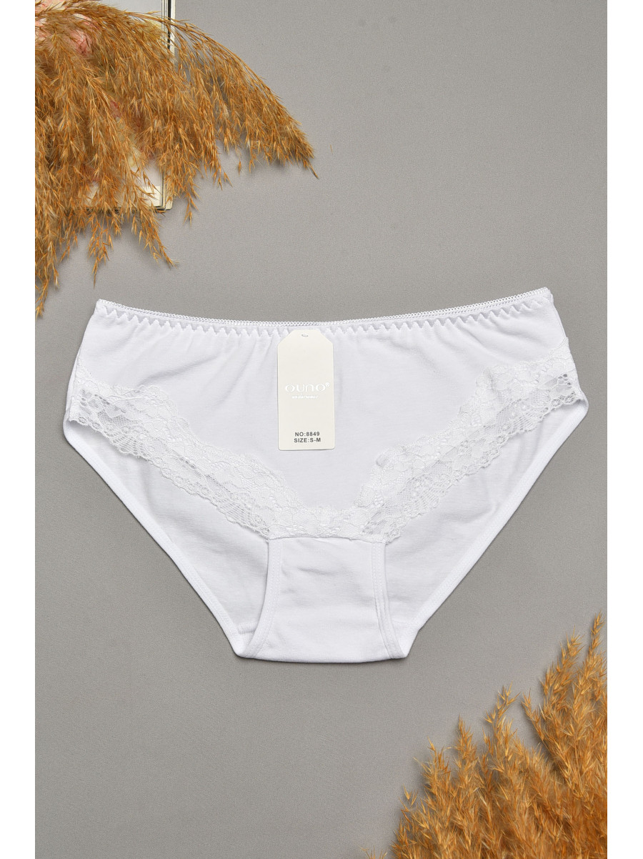 Труси жіночі білого кольору з гіпюровими вставками 8849 207857C