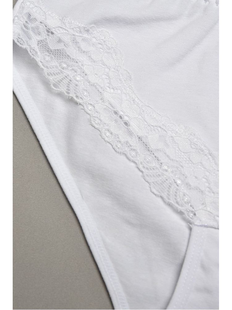 Труси жіночі білого кольору з гіпюровими вставками 8849 207857C