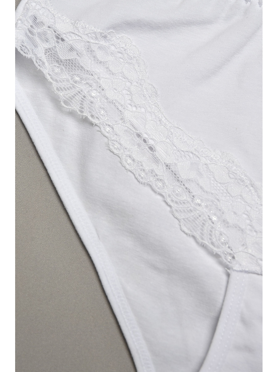 Труси жіночі білого кольору з гіпюровими вставками 8849 207857C