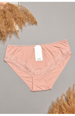 Труси жіночі пудрового кольору з гіпюровими вставками 8849 207858C Труси жіночі пудрового кольору з гіпюровими вставками 8849 207858C