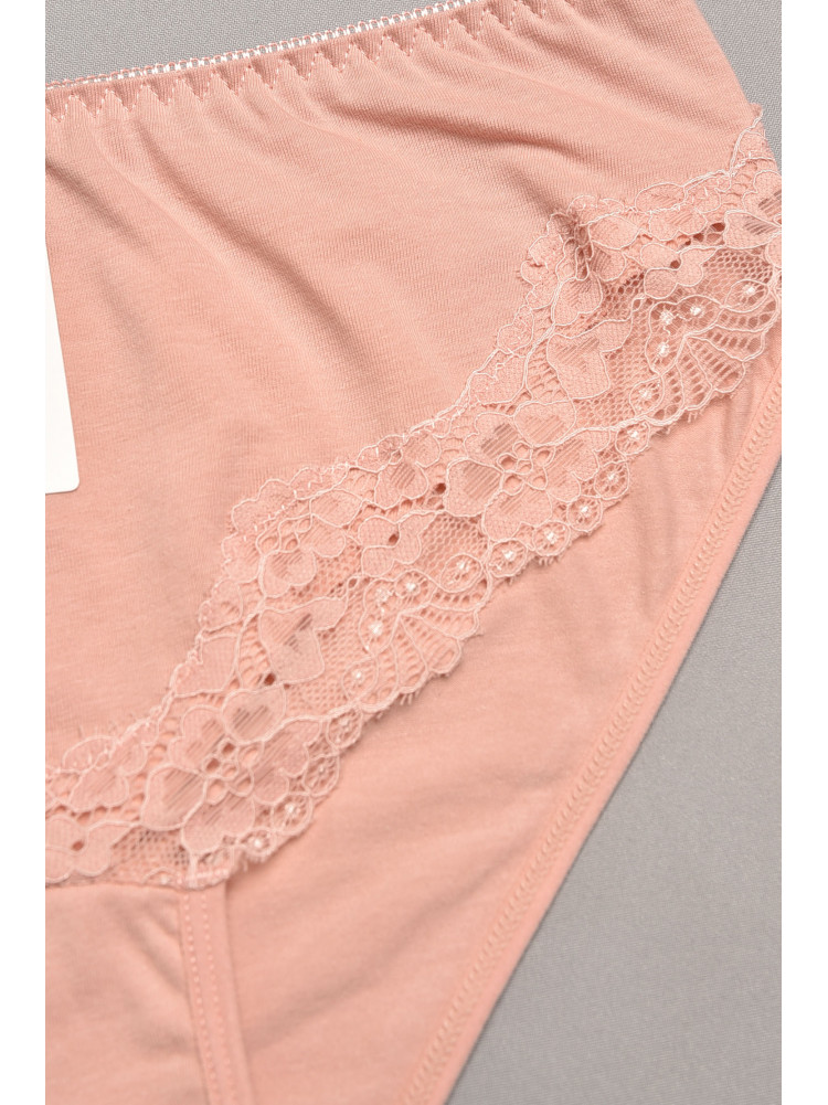 Труси жіночі пудрового кольору з гіпюровими вставками 8849 207858C