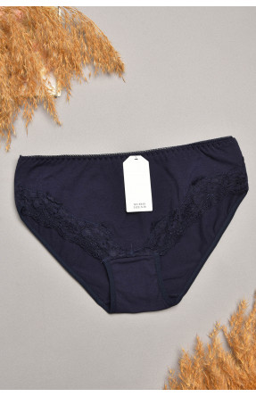 Труси жіночі темно-синього кольору з гіпюровими вставками 8849 207859C Труси жіночі темно-синього кольору з гіпюровими вставками 8849 207859C