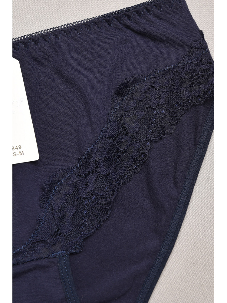 Труси жіночі темно-синього кольору з гіпюровими вставками 8849 207859C