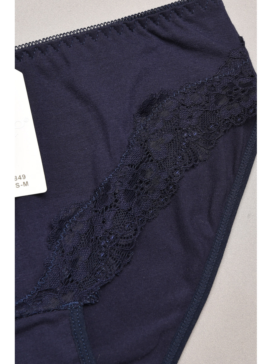 Труси жіночі темно-синього кольору з гіпюровими вставками 8849 207859C