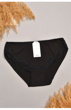 Труси жіночі чорного кольору з гіпюровими вставками 8849 207860C Труси жіночі чорного кольору з гіпюровими вставками 8849 207860C