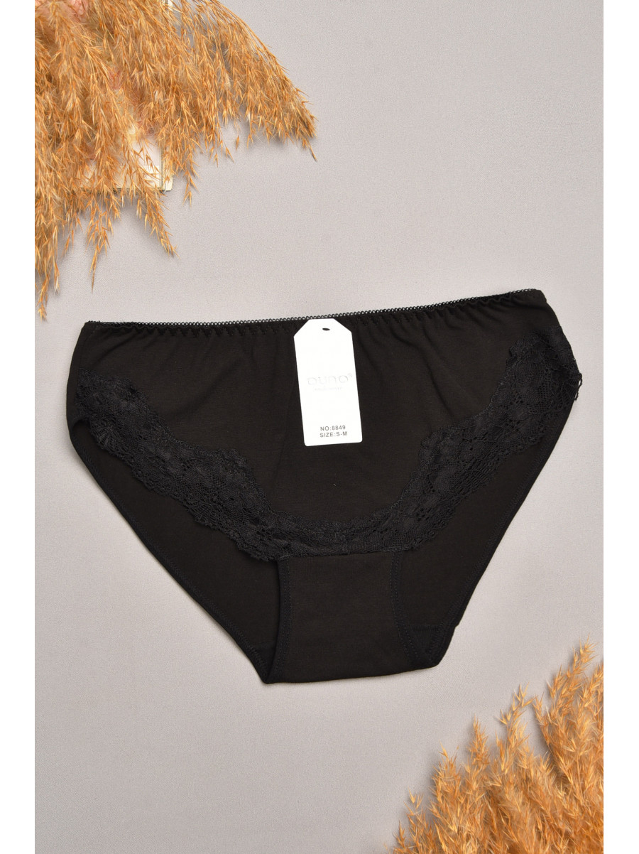 Труси жіночі чорного кольору з гіпюровими вставками 8849 207860C