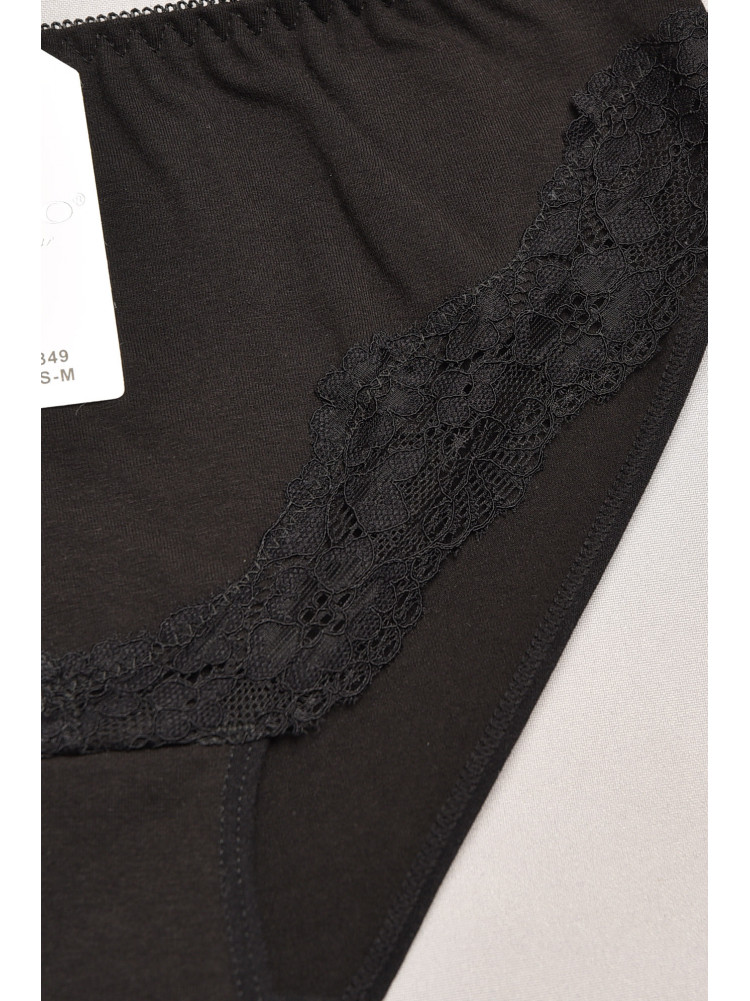 Труси жіночі чорного кольору з гіпюровими вставками 8849 207860C