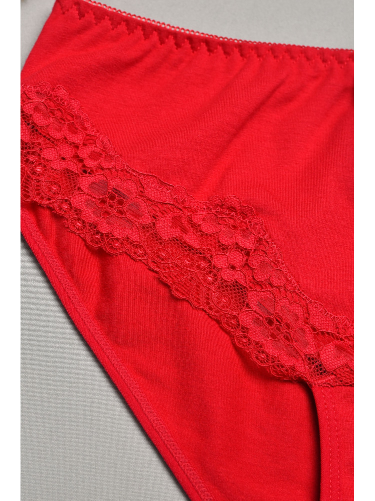Труси жіночі бордового кольору з гіпюровими вставками 8849 207861C