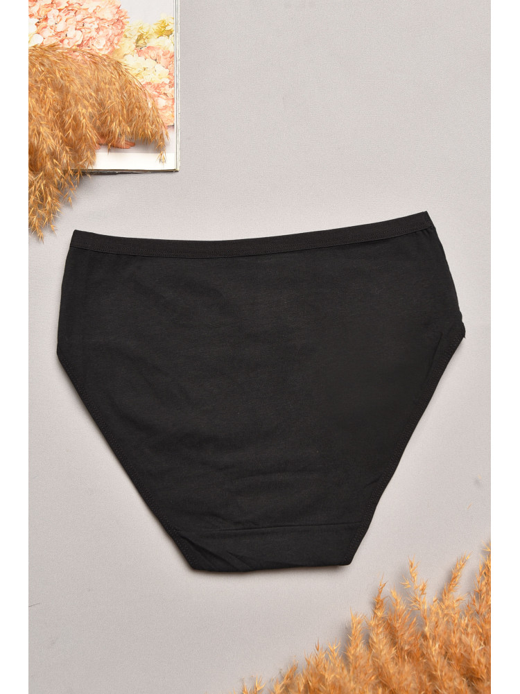 Трусы женские полубатальные чёрного цвета 003 207862C