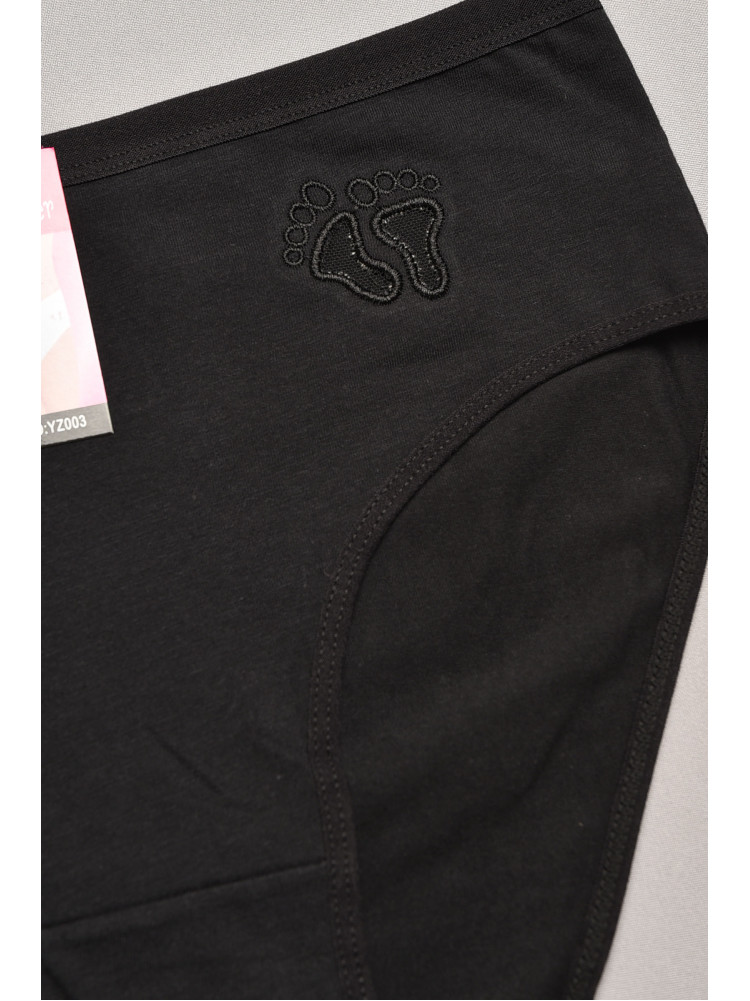 Трусы женские полубатальные чёрного цвета 003 207862C