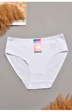Трусы женские полубатальные белого цвета 003 207863C Трусы женские полубатальные белого цвета 003 207863C