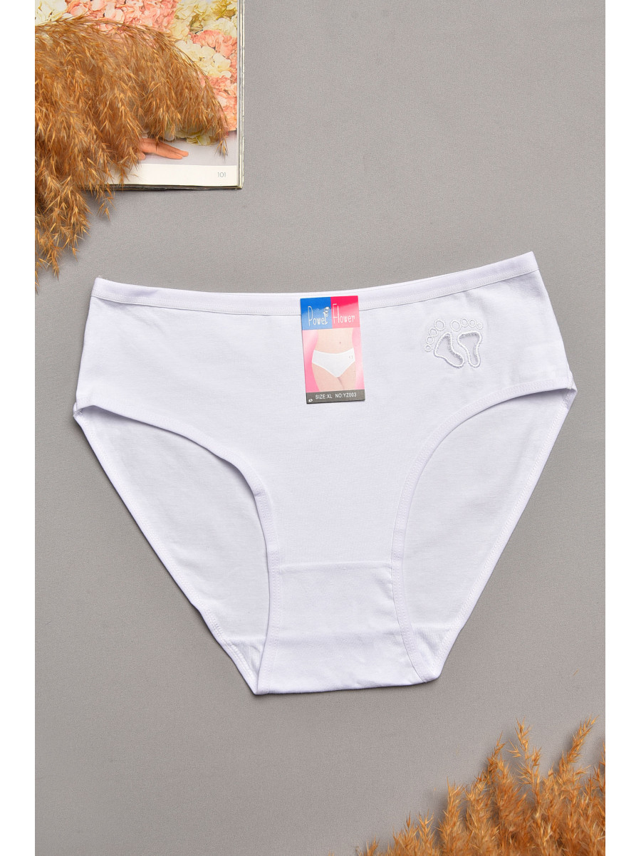 Трусы женские полубатальные белого цвета 003 207863C