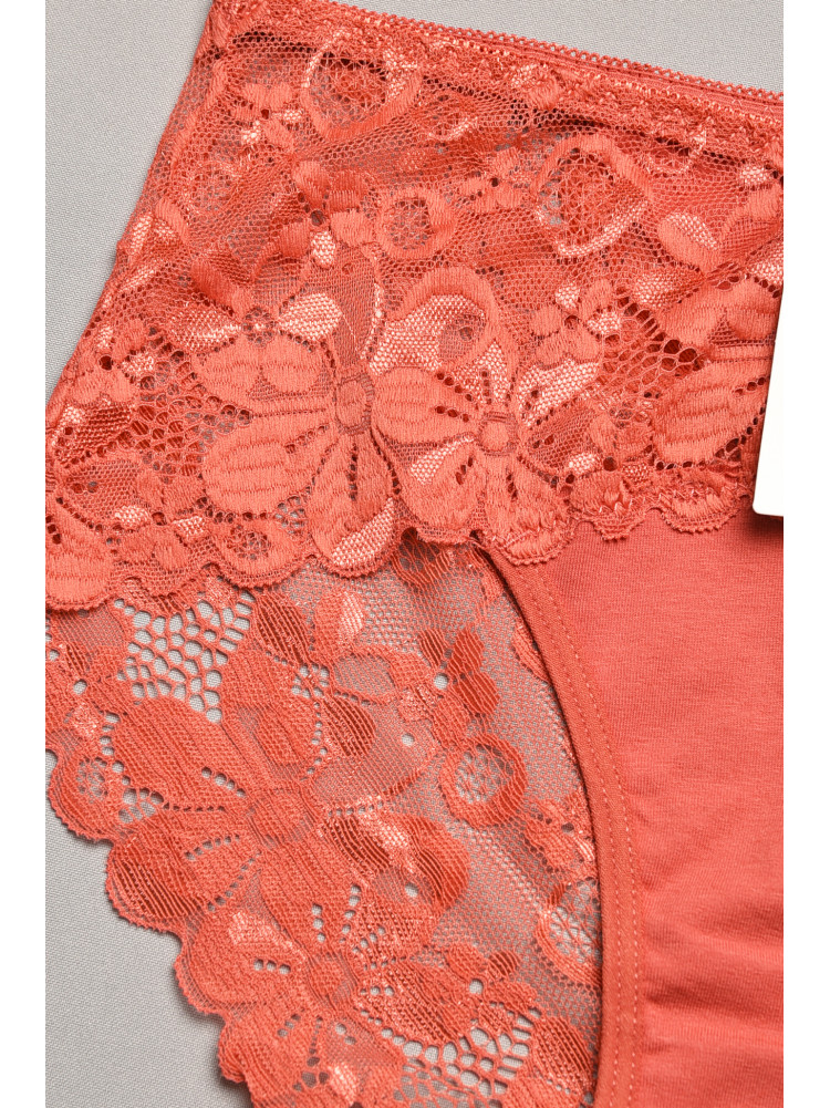 Трусы женские полубатальные терракотового цвета 6823 207865C