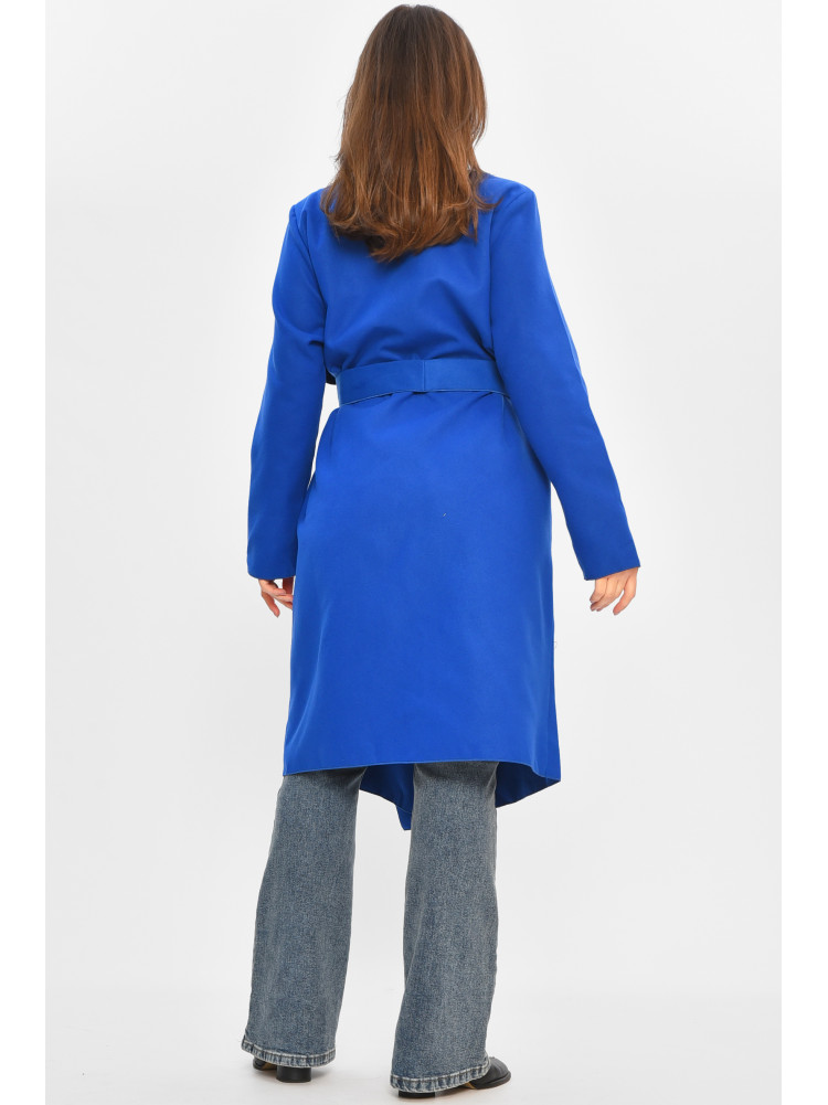Кардиган-плащ жіночий однотонний синього кольору 8045 207866C