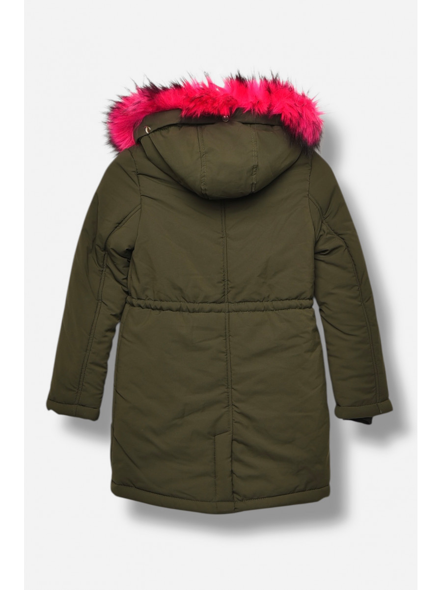 Куртка дитяча для дівчинки єврозима кольору хакі 98008 207868C