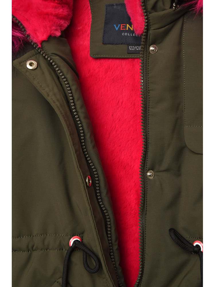 Куртка дитяча для дівчинки єврозима кольору хакі 98008 207868C