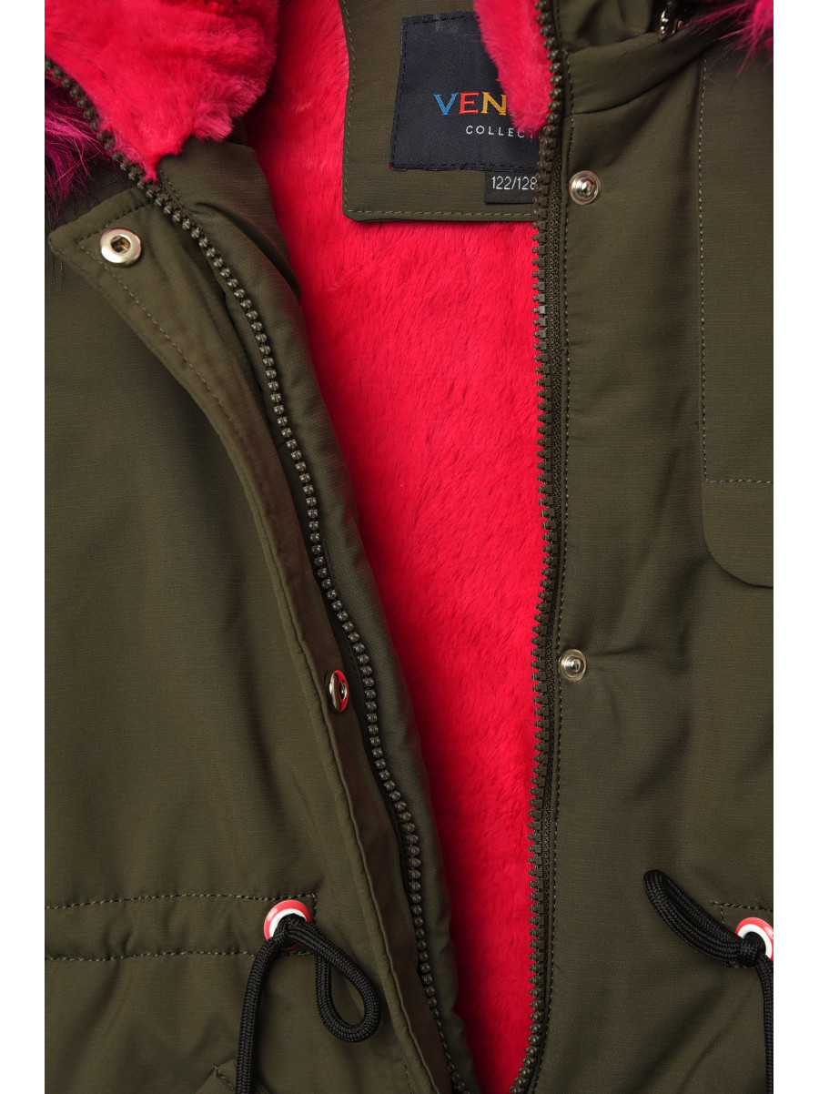 Куртка дитяча для дівчинки єврозима кольору хакі 98008 207868C