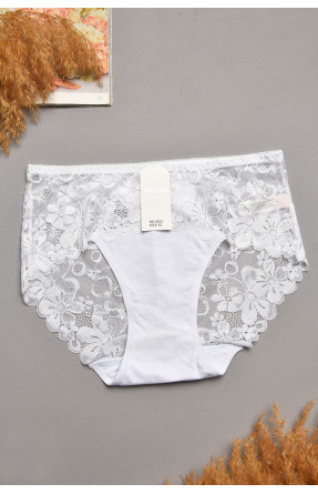 Трусы женские полубатальные белого цвета 6823 207869C Трусы женские полубатальные белого цвета 6823 207869C