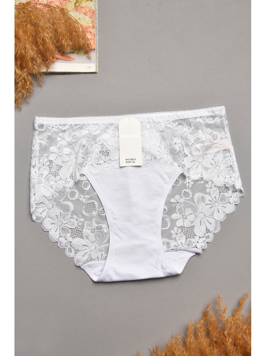 Трусы женские полубатальные белого цвета 6823 207869C