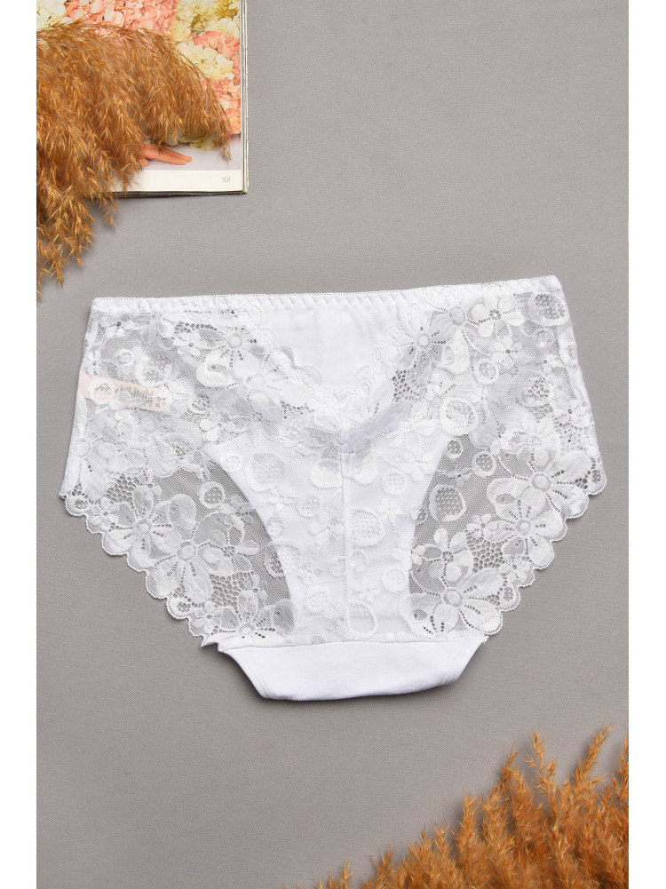 Трусы женские полубатальные белого цвета 6823 207869C