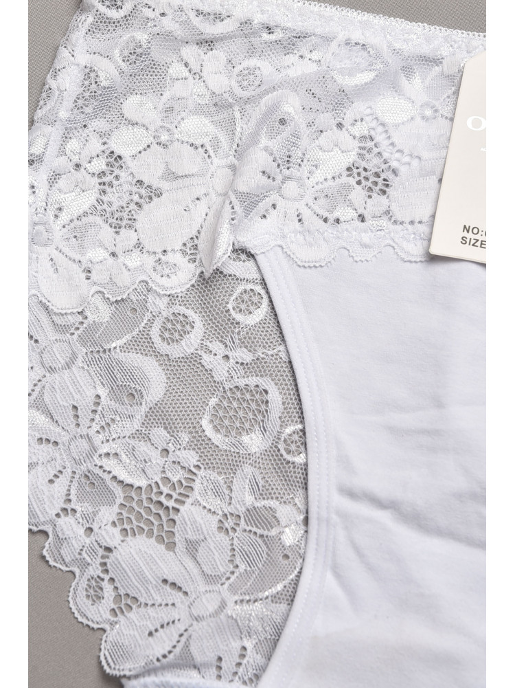 Трусы женские полубатальные белого цвета 6823 207869C