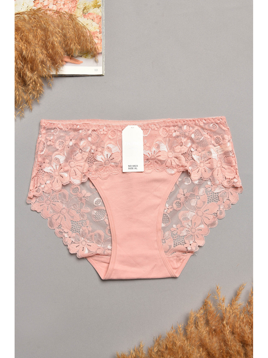 Трусы женские полубатальные розового цвета 6823 207870C