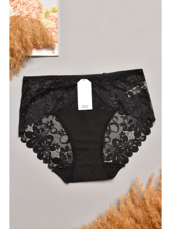 Трусы женские полубатальные черного цвета 6823 207872C