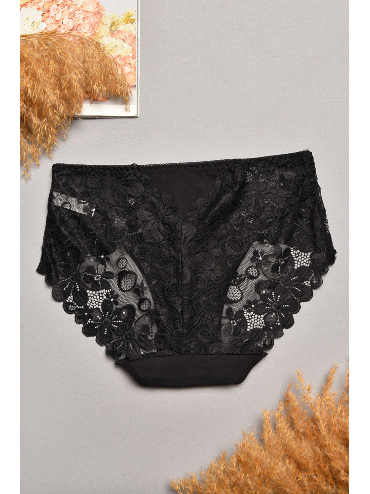 Трусы женские полубатальные черного цвета 6823 207872C