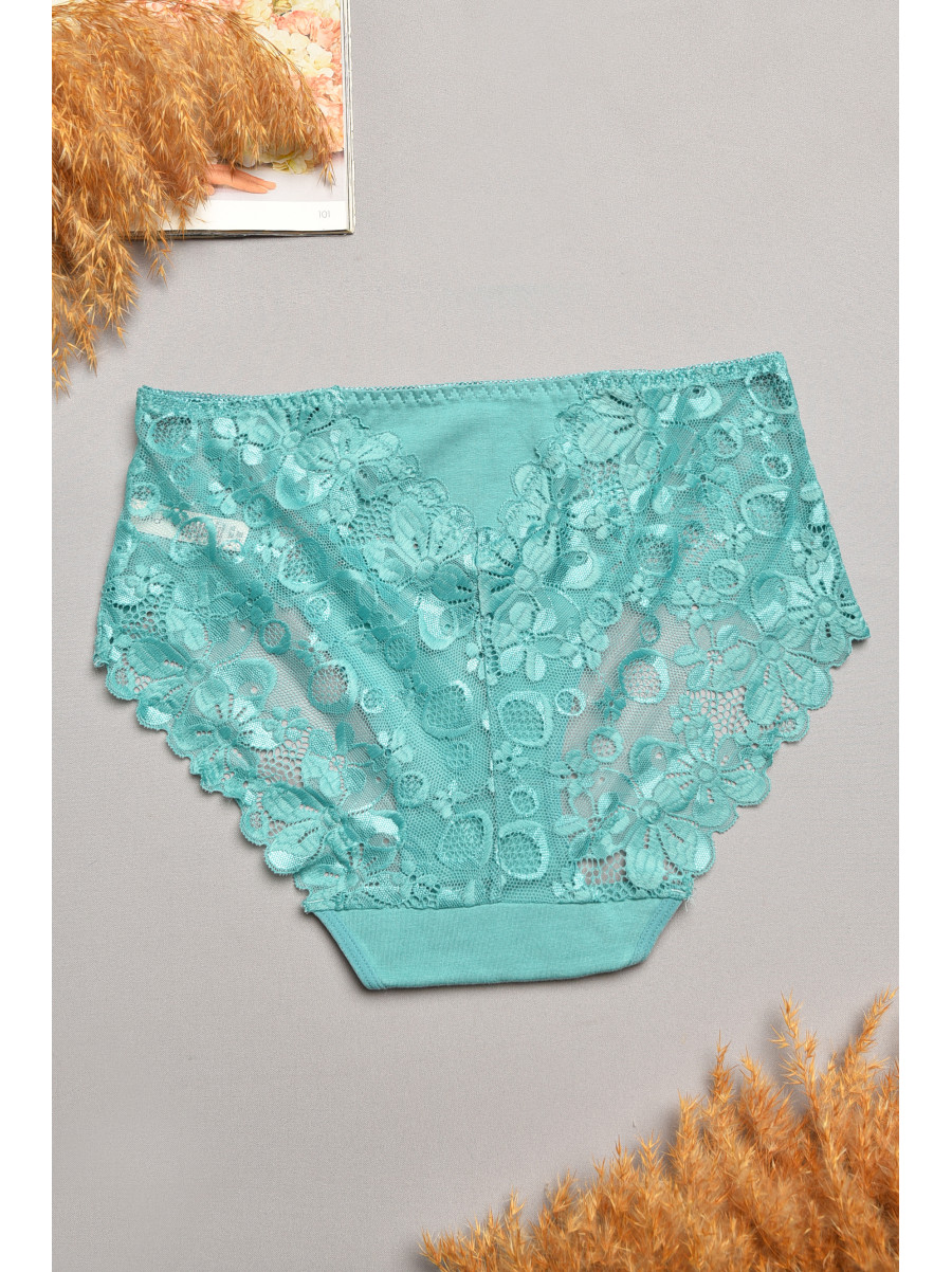 Трусы женские полубатальные зеленого цвета 6823 207873C