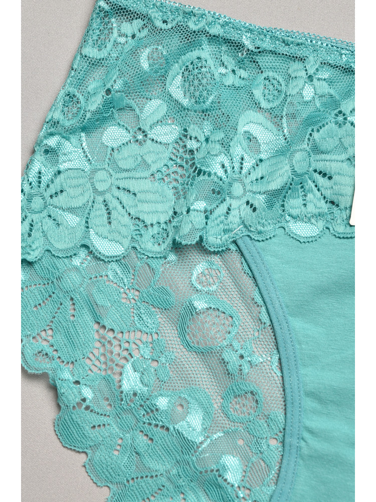 Трусы женские полубатальные зеленого цвета 6823 207873C