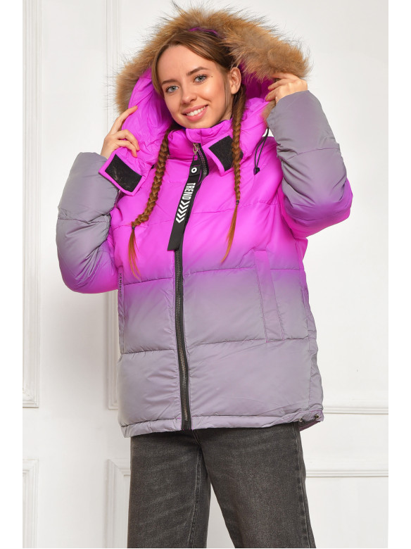 Куртка підліткова для дівчинки єврозима бузкового кольору 99097 207874C