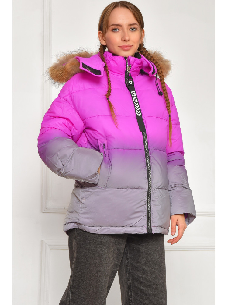 Куртка підліткова для дівчинки єврозима бузкового кольору 99097 207874C