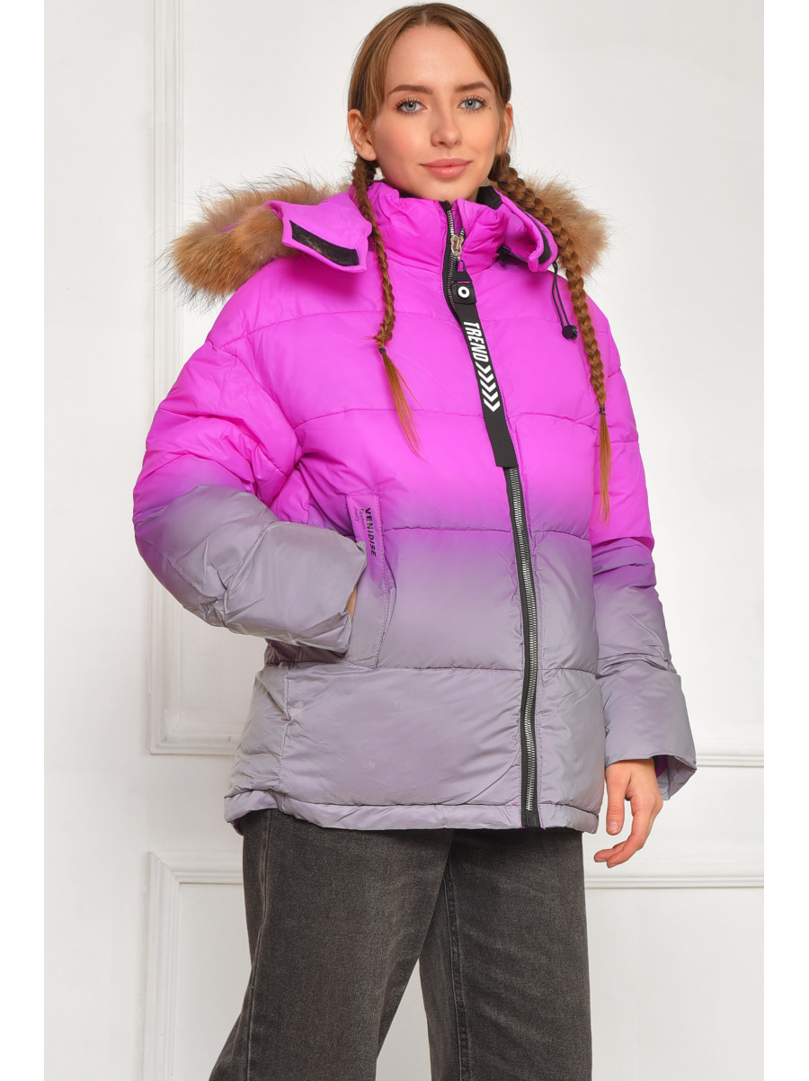 Куртка підліткова для дівчинки єврозима бузкового кольору 99097 207874C