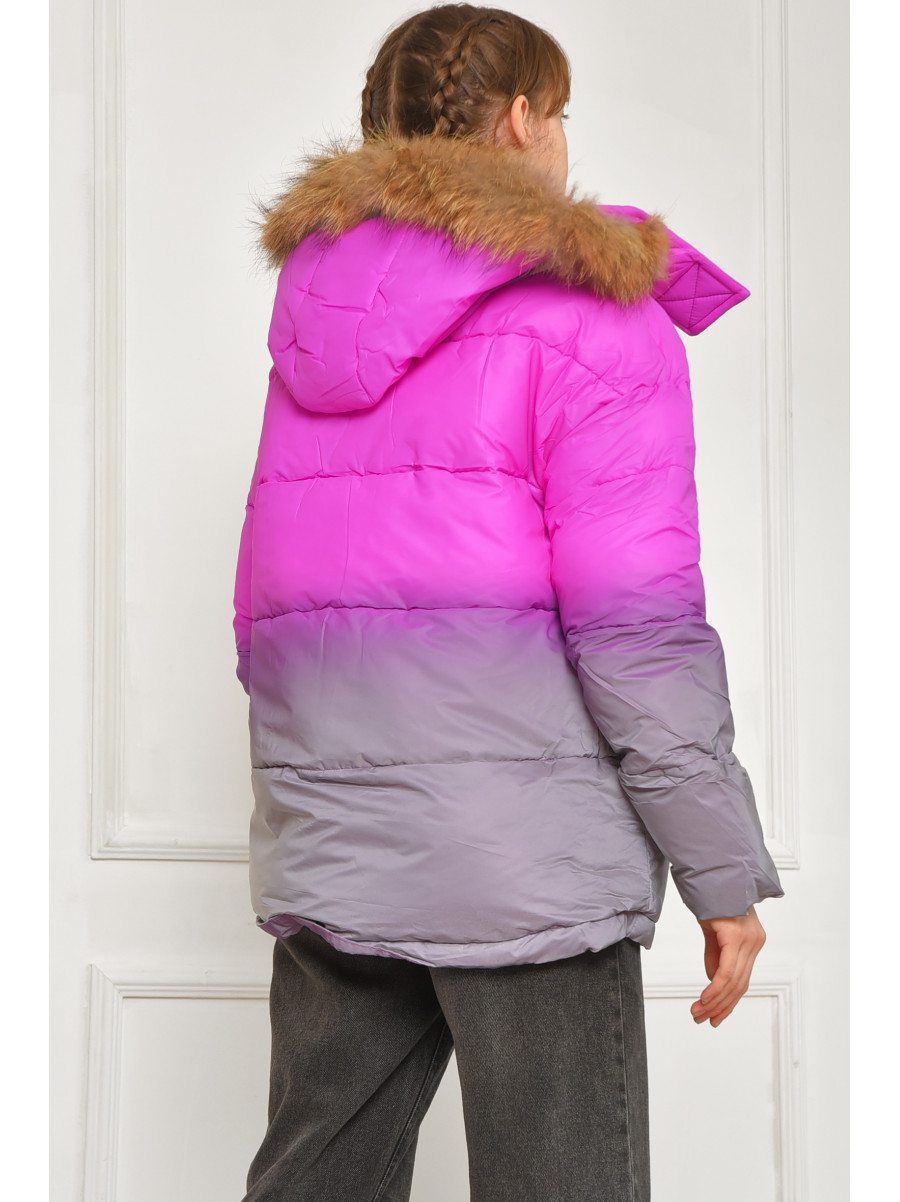 Куртка підліткова для дівчинки єврозима бузкового кольору 99097 207874C