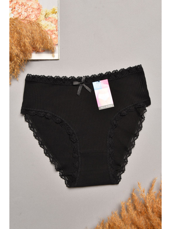 Трусы женские полубатальные чёрного цвета 60128 207875C
