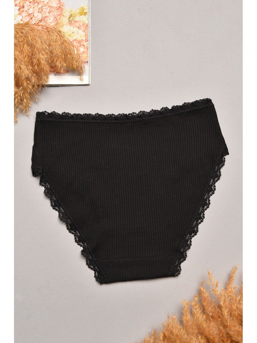 Трусы женские полубатальные чёрного цвета 60128 207875C