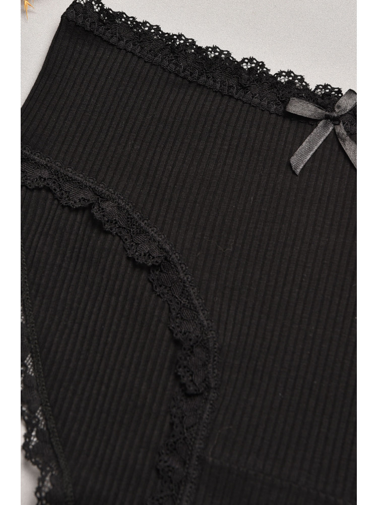 Трусы женские полубатальные чёрного цвета 60128 207875C