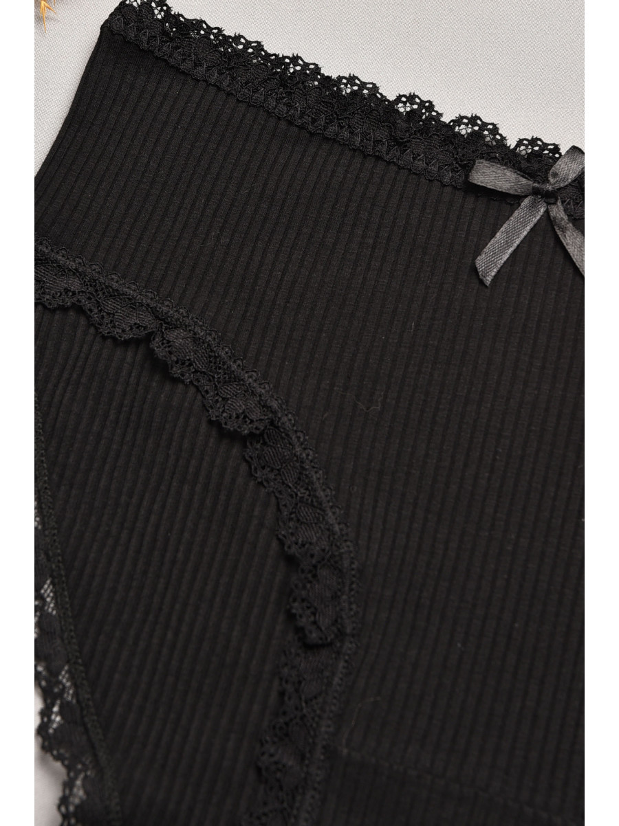 Трусы женские полубатальные чёрного цвета 60128 207875C