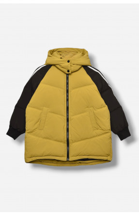 Куртка підліткова для хлопчика гірчичного кольору 22107 207876C Куртка підліткова для хлопчика гірчичного кольору 22107 207876C