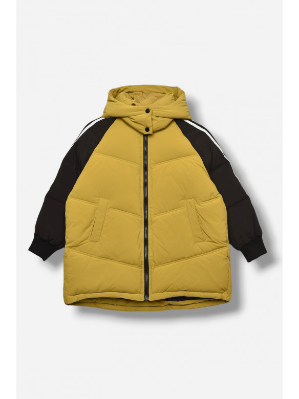Куртка підліткова для хлопчика гірчичного кольору 22107 207876C
